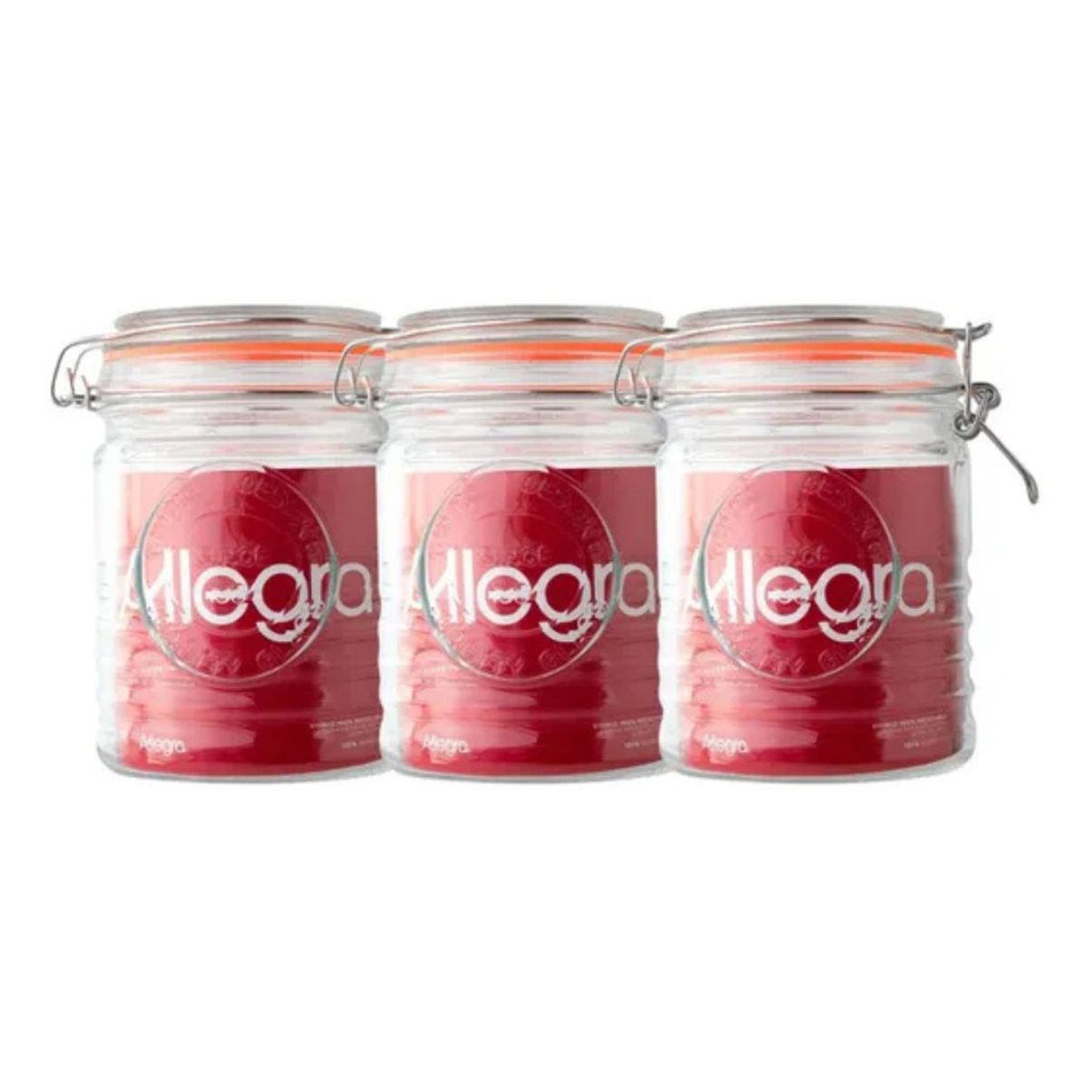 ALLEGRA - Pack De 3 Frascos Con Tapa De Vidrio 750ml Allegra