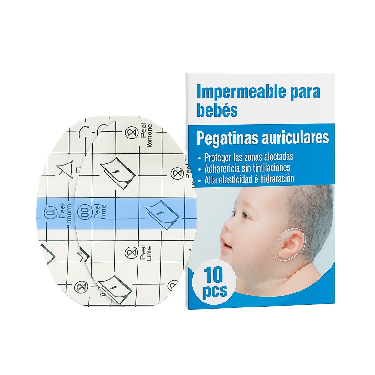 GENERICO - Pack X10 Parches Impermeables Para Oidos Niños Piscina Baño
