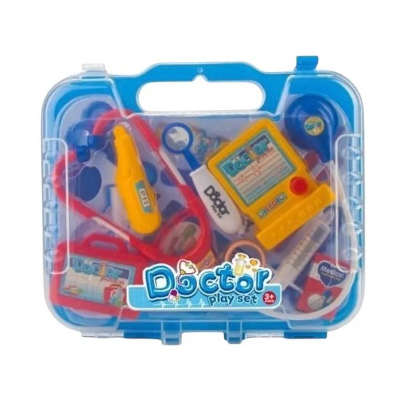 GENERICO - Set De Doctor Niño Juguete Maleta Plegable 19 Piezas Azul