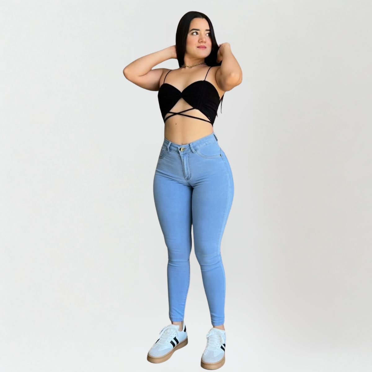 DESNIVEL - Pantalon de Mujer Leggins Elasticados Jeans Lisos