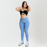 Pantalon de Mujer Leggins Elasticados Jeans Lisos