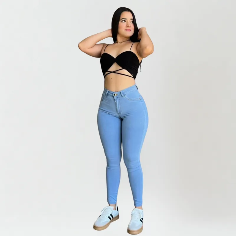 DESNIVEL - Pantalon de Mujer Leggins Elasticados Jeans Lisos
