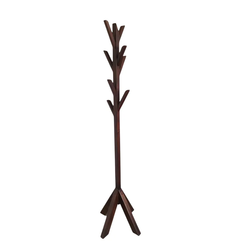 GENERICO - Perchero de madera modelo Caburgua color chocolate