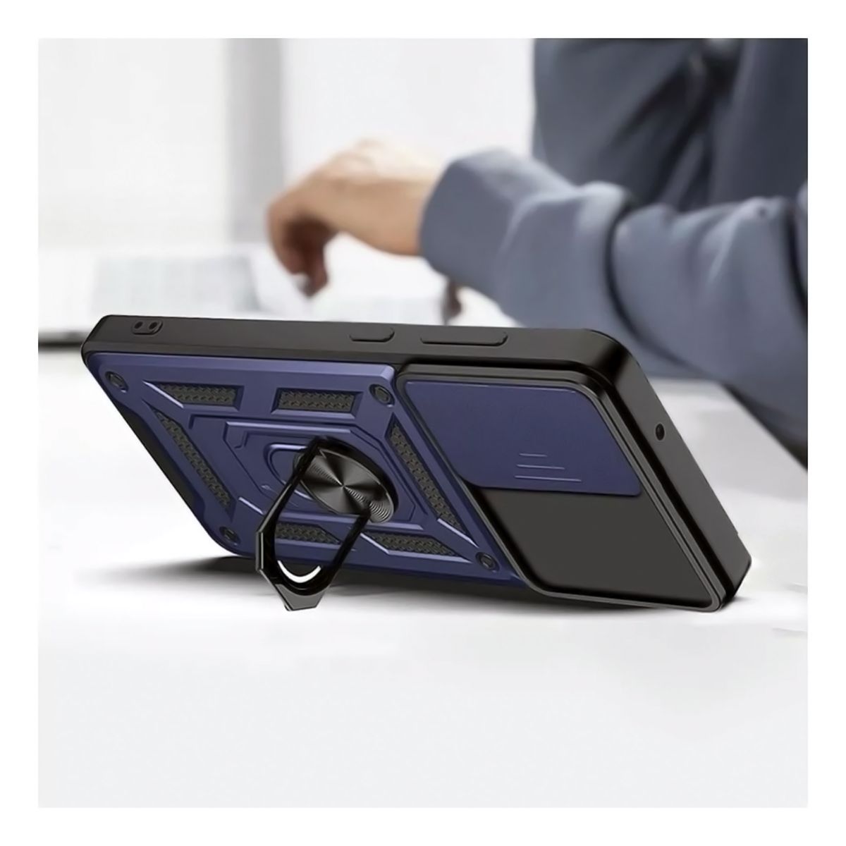 BELKRA - Carcasa Para Samsung S24 FE + Vidrio Mica Lamina Pantalla