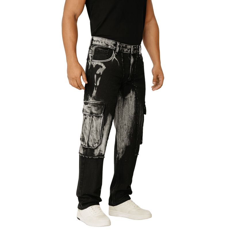 D'JOE - Pantalon Cargo Acid Wash Hombre Spain