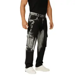 D'JOE - Pantalon Cargo Acid Wash Hombre Spain