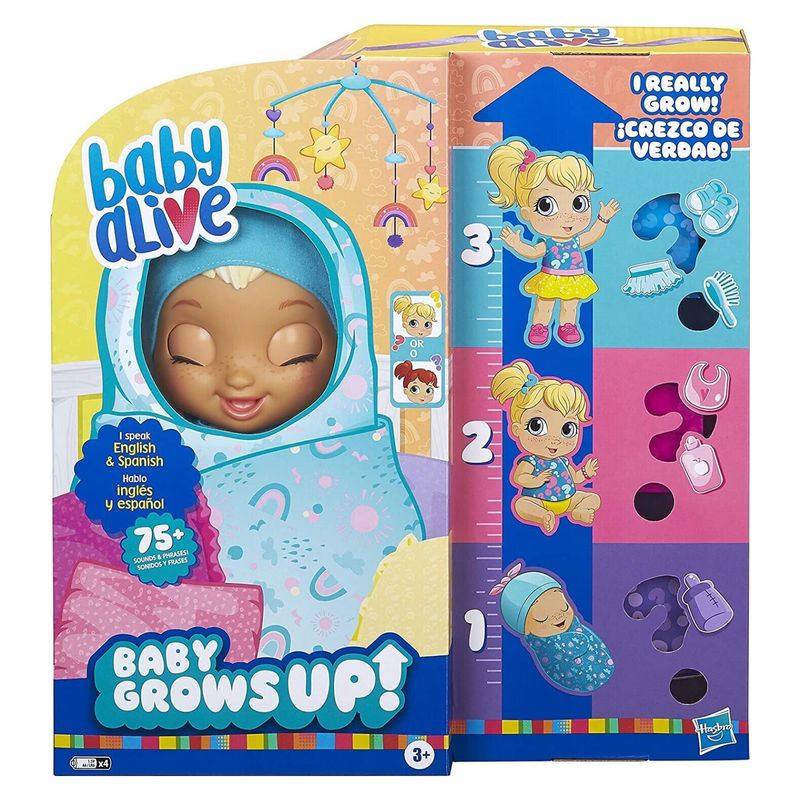 BABY ALIVE - Muñeca Baby Alive Crece Y Habla Pelo Café