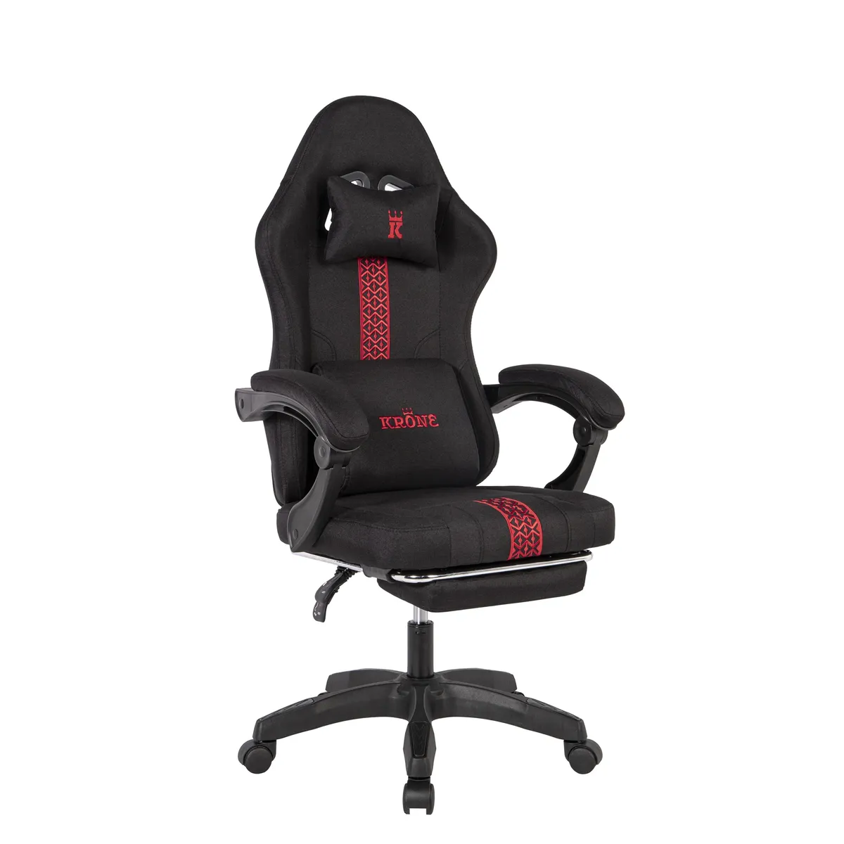 KRONE GAMING - Silla Gamer Oficina Krone Reclinable Fabric Negra