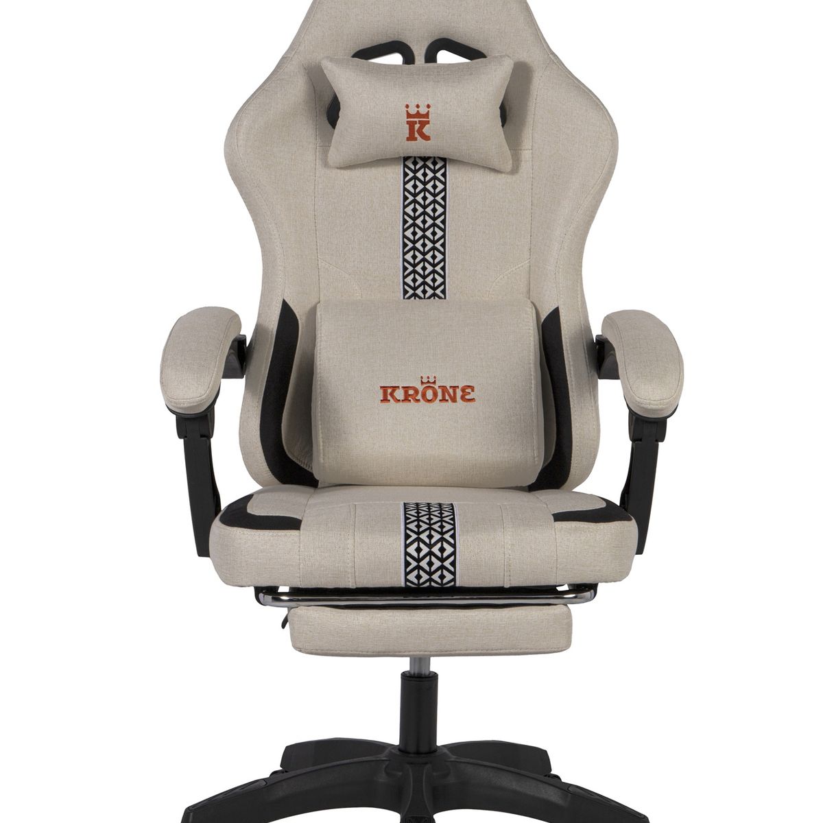 KRONE GAMING - Silla Gamer Oficina Krone Reclinable Fabric Blanca