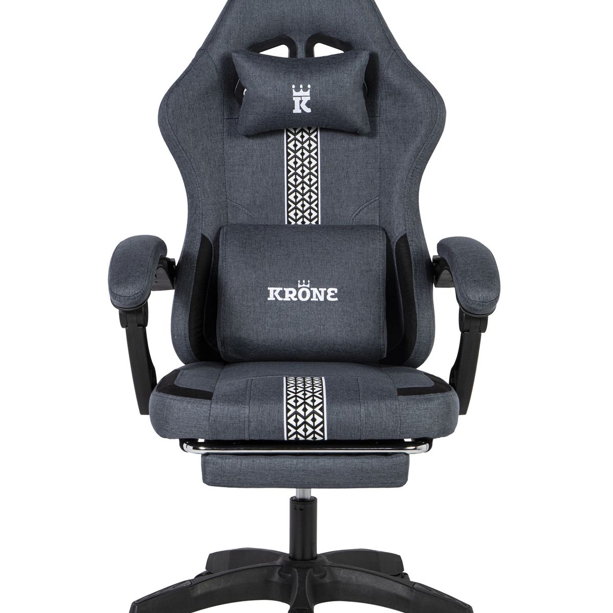 KRONE GAMING - Silla Gamer Oficina Krone Reclinable Fabric Azul