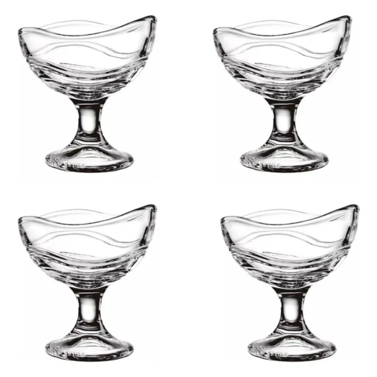 GENERICO - Set De 4 Copas De Postre 300cc Florencia