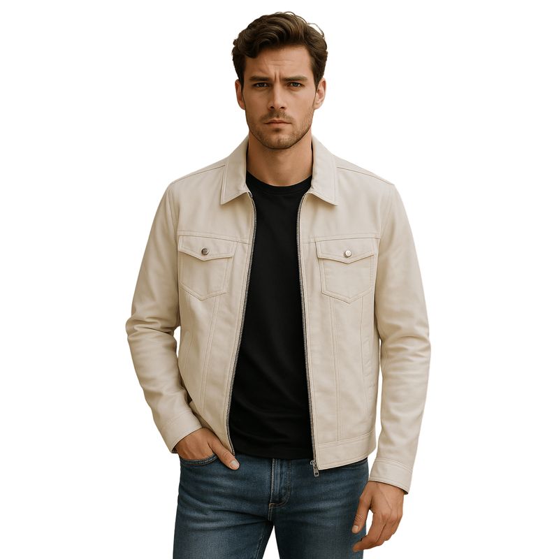 D'JOE - Chaqueta Ecocuero Clasica Hombre Verona