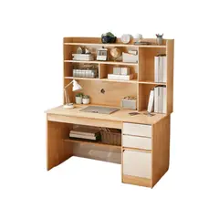 ANYHOGAR - Escritorio Con Estanteria 120162cm Cajón Gabinete Oficina