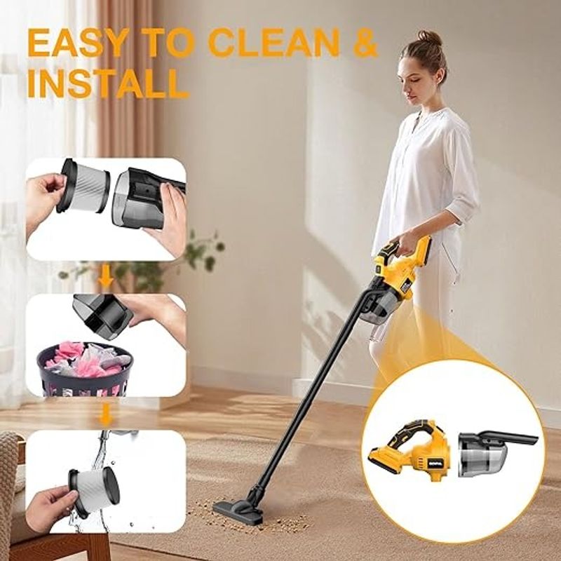 MOVI - ASPIRADORA ELECTRICA INALAMBRICA 5 EN 1 CON BATERIA