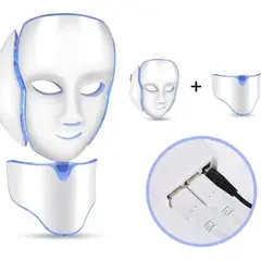 MOVI - Máscara LED Facial y Cuello 7 Colores con Control Remoto