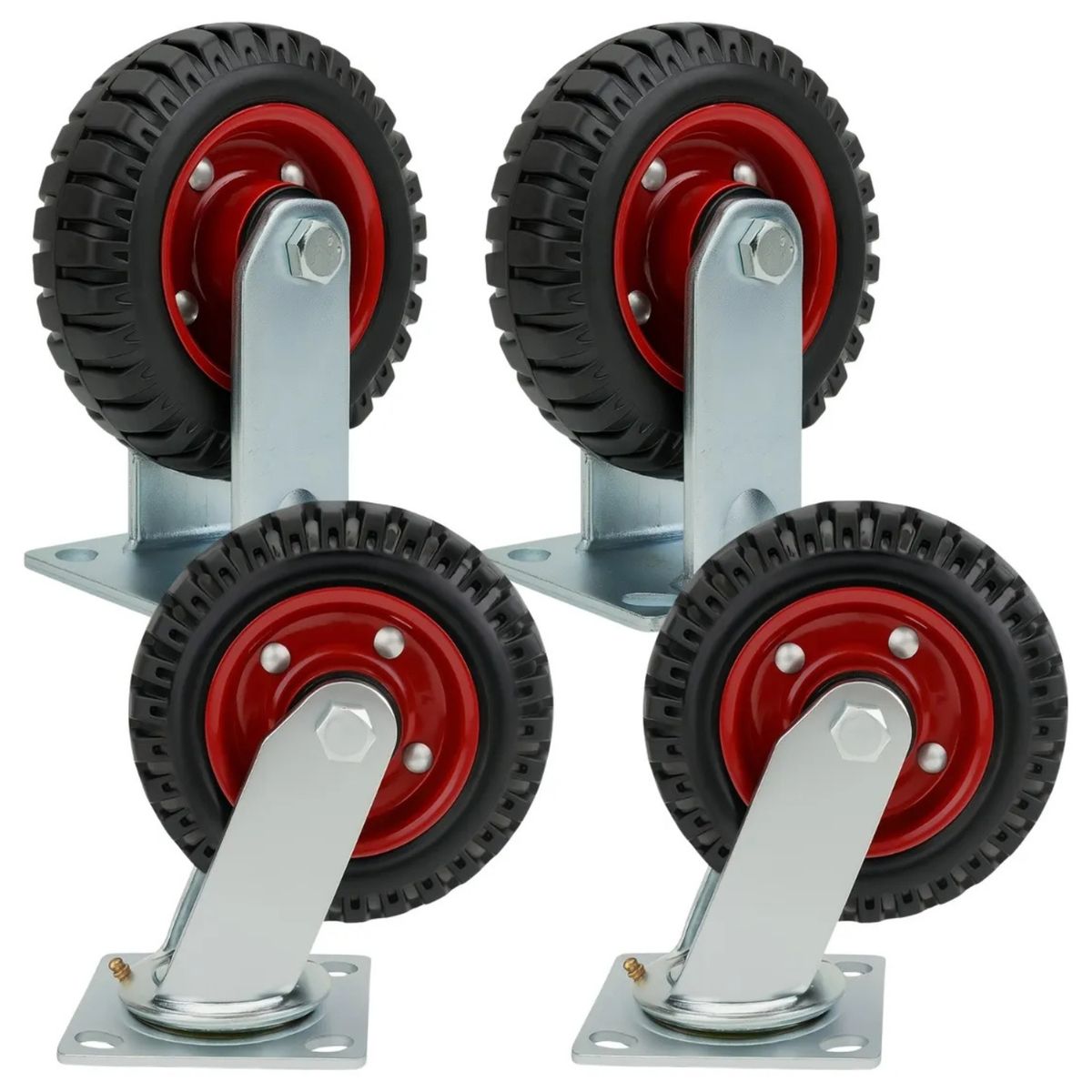 DICAS - Ruedas Con Base Industriales Macizas 6 pulgadas Giratorias Y Fijas Dicas