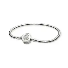 GENERICO - Pulsera con Broche de Corona chapado de Plata 925