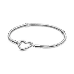 GENERICO - Brazalete con Cierre de Corazón en Plata 925