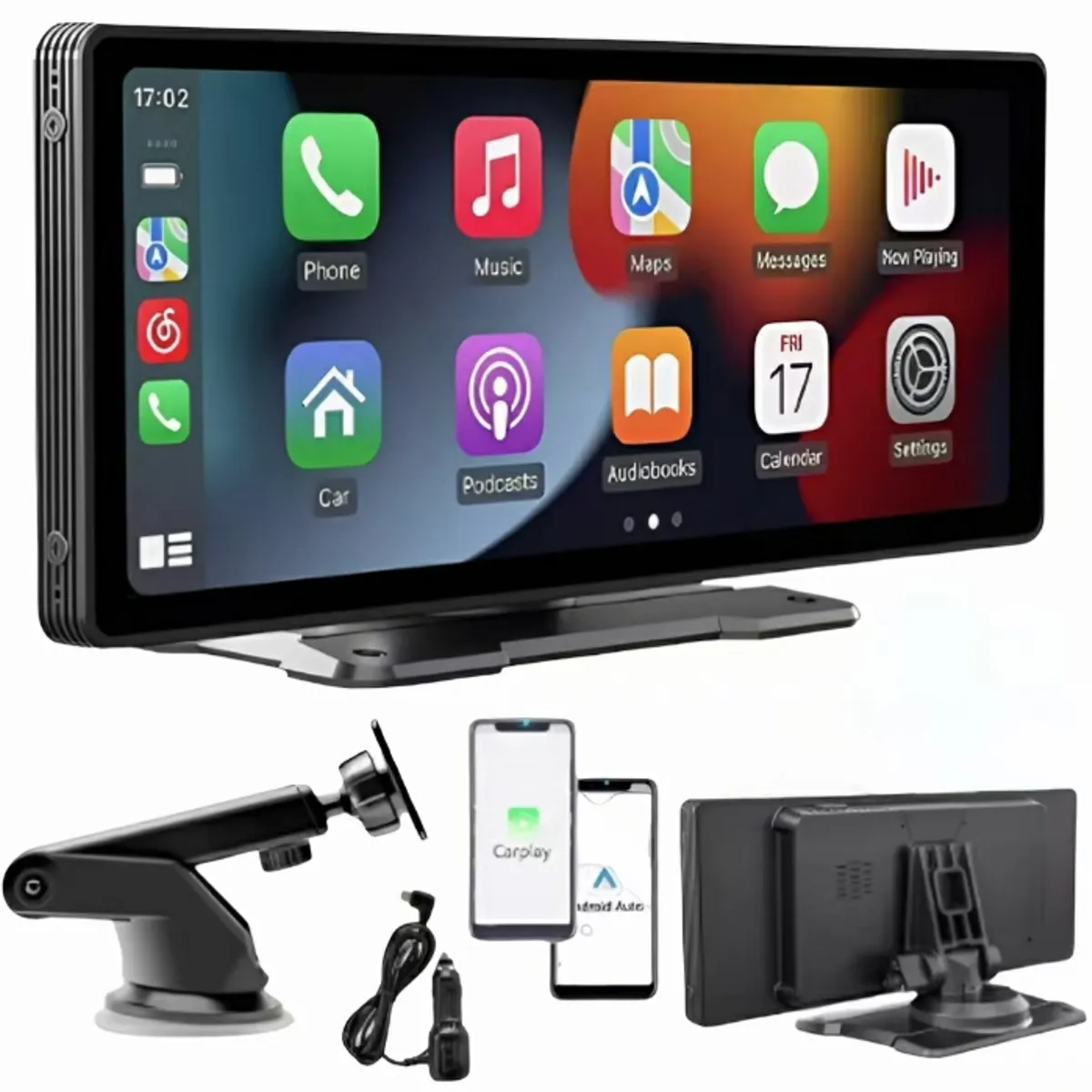 AUDOTO - Estéreo Inalámbrico Para Coche 10 Carplay Android Auto