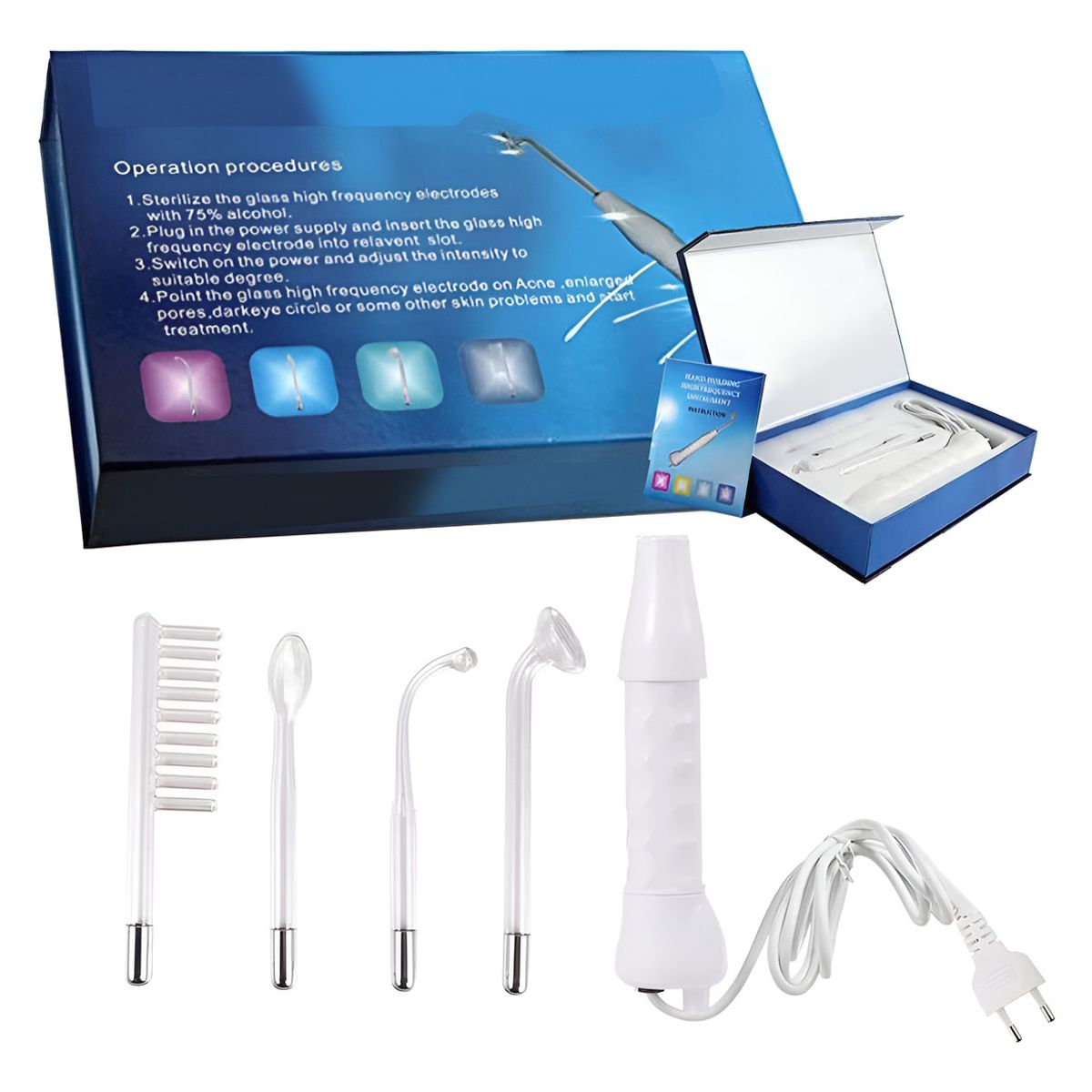 U BUY - Dispositivo Facial Corporal Dalta Frecuencia C4 Electrodos
