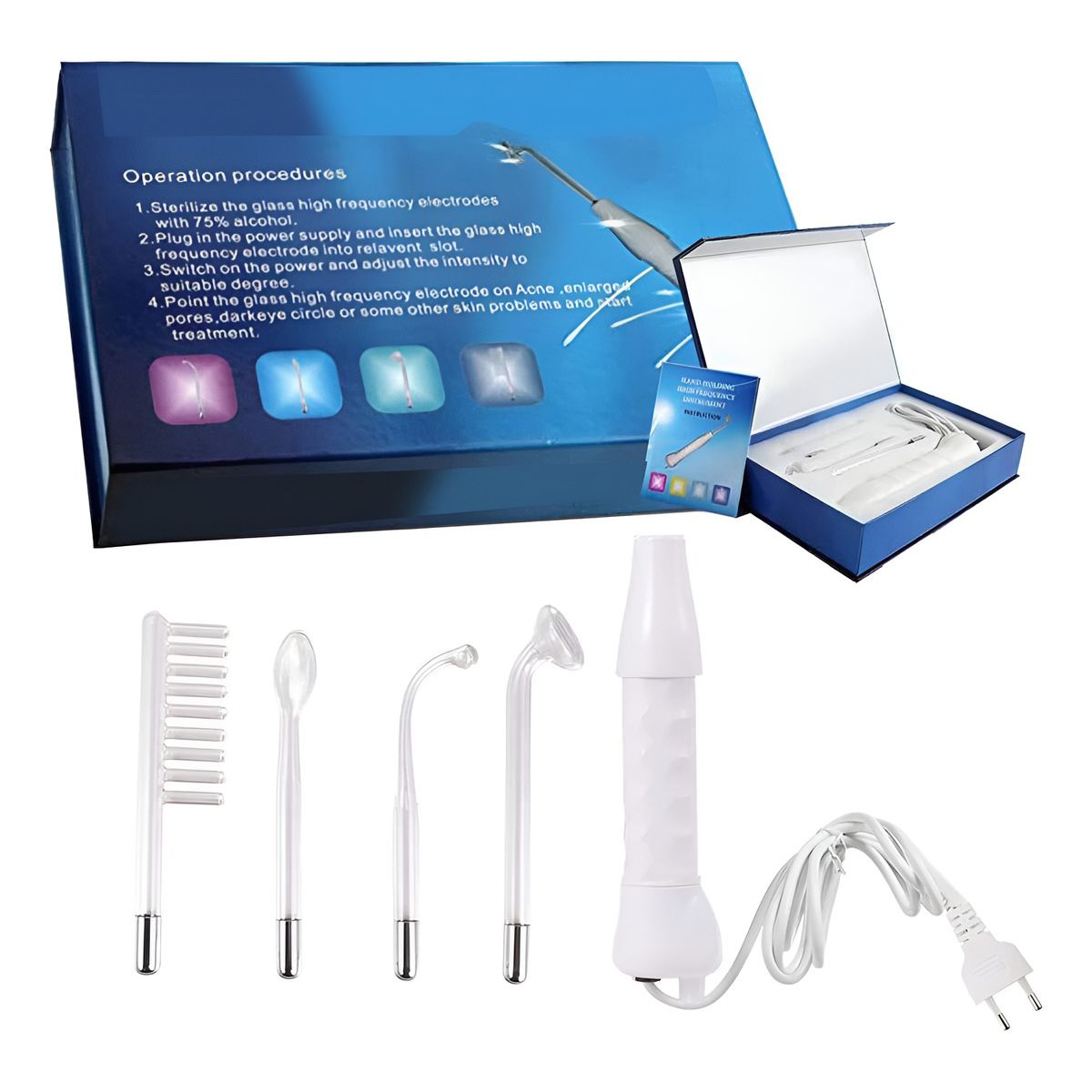 U BUY - Dispositivo Facial Corporal Dalta Frecuencia C4 Electrodos