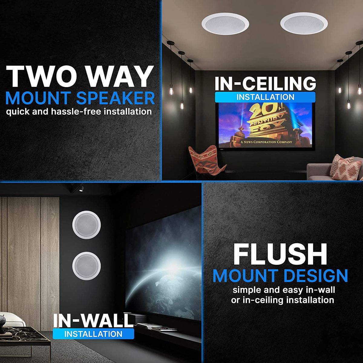 GTI - Parlantes de Cielo GTI empotrables de 200 watts