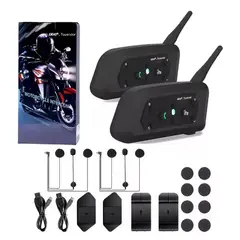 GENERICO - 2 Intercomunicador para Cascos de Moto V6PRO Bluetooth 5.1