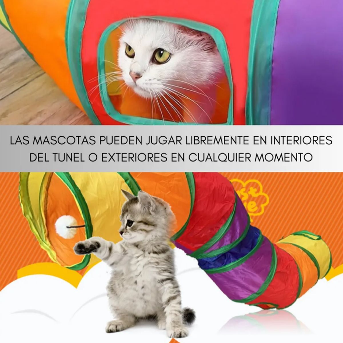 GENERICO - Juguetes para Gato 20 Piezas con Pluma, Varita, Bola, Ratones y Túnel