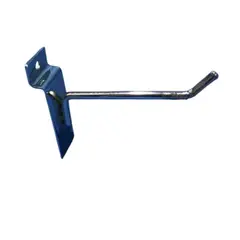 GENERICO - Pack 20 Ganchos Cromado para Panel Ranurado 15 cm Gms