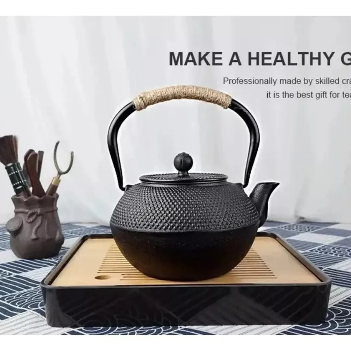 GENERICO - Tetera Hierro Fundido Japonesa Con Infusor Acero Teteras Té