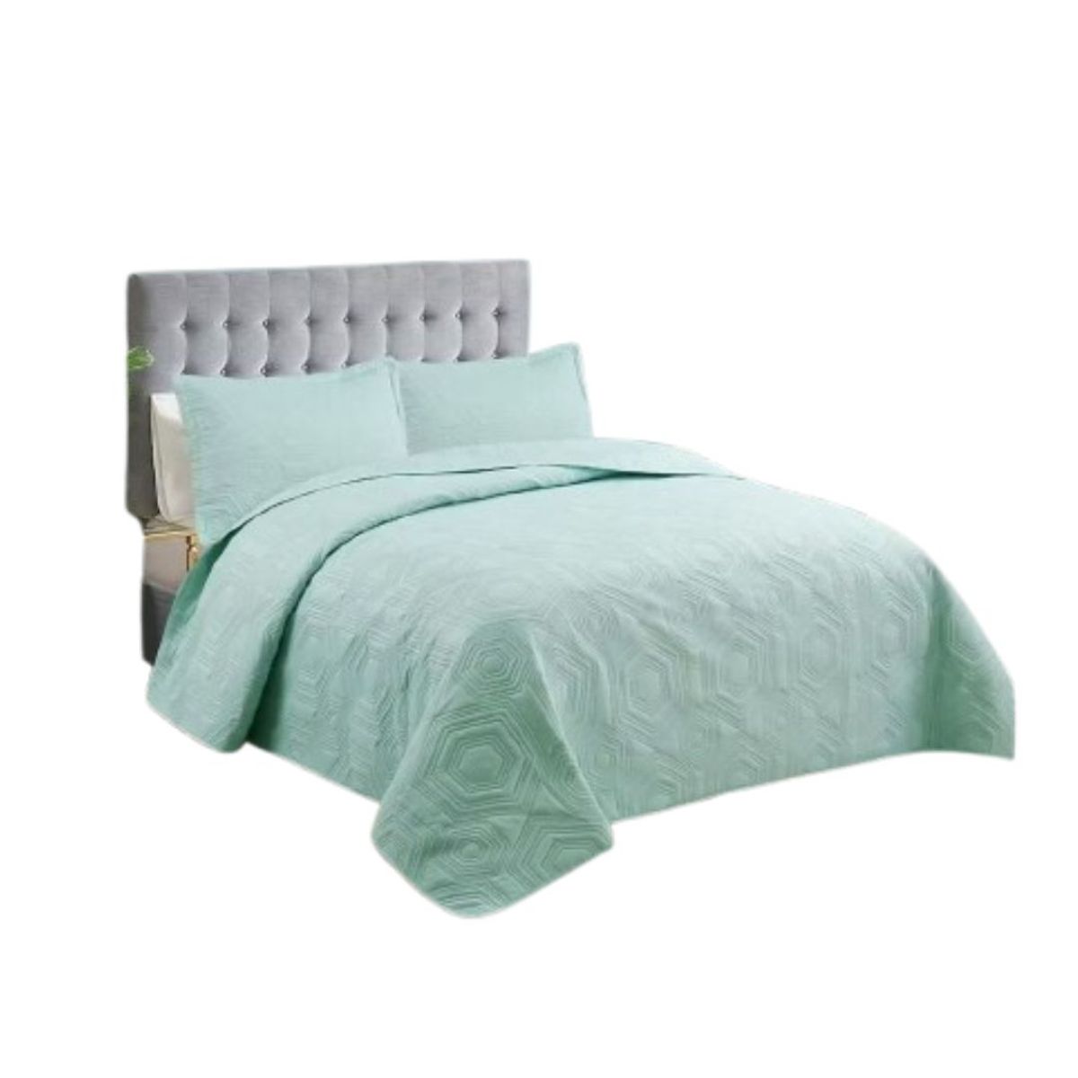 GENERICO - Cubrecama Quilt Verano 2 Plazas - Modelos Unicolores
