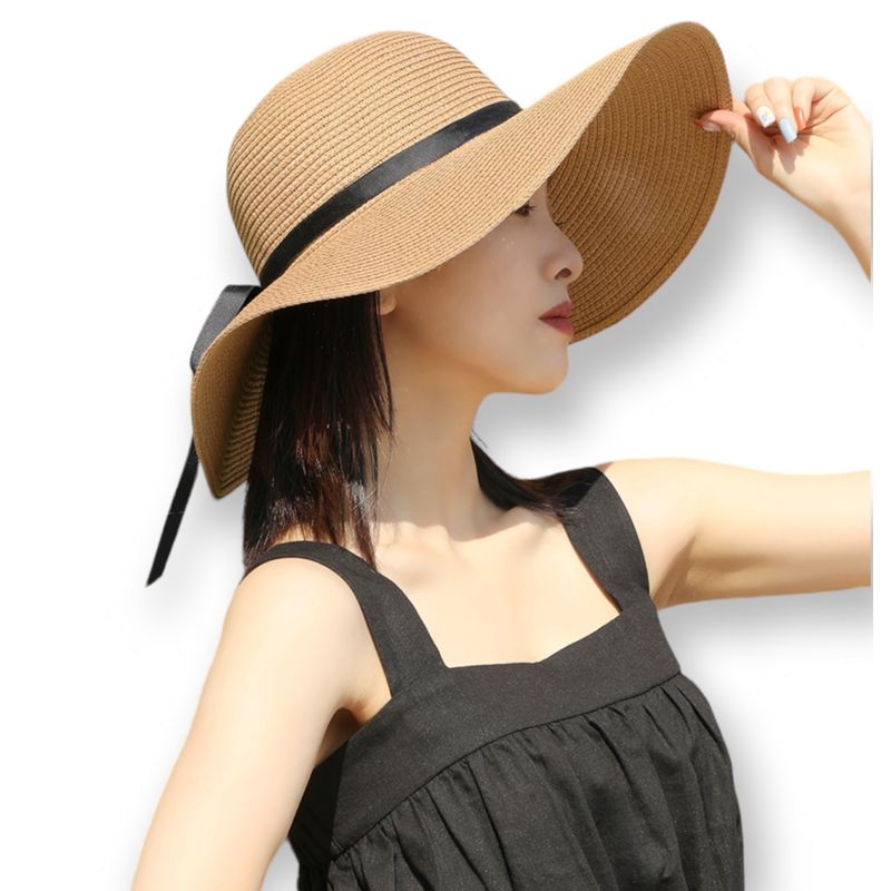 OMAS - Sombrero Mujer Playa Plegable Para El Sol Protección Uv