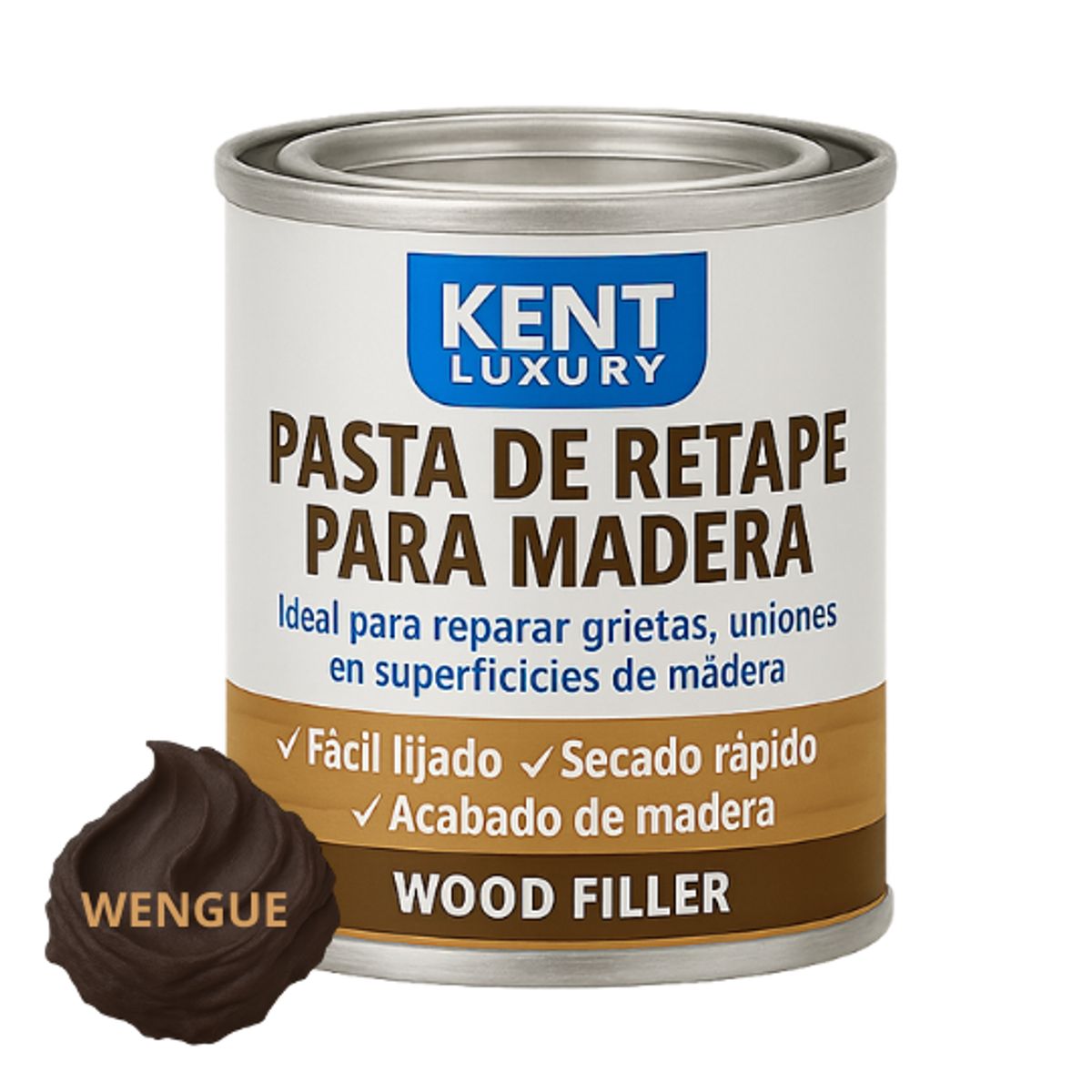 KENT - PASTA RETAPE DE MADERAS 200 GAMOS - TONO WENGUE