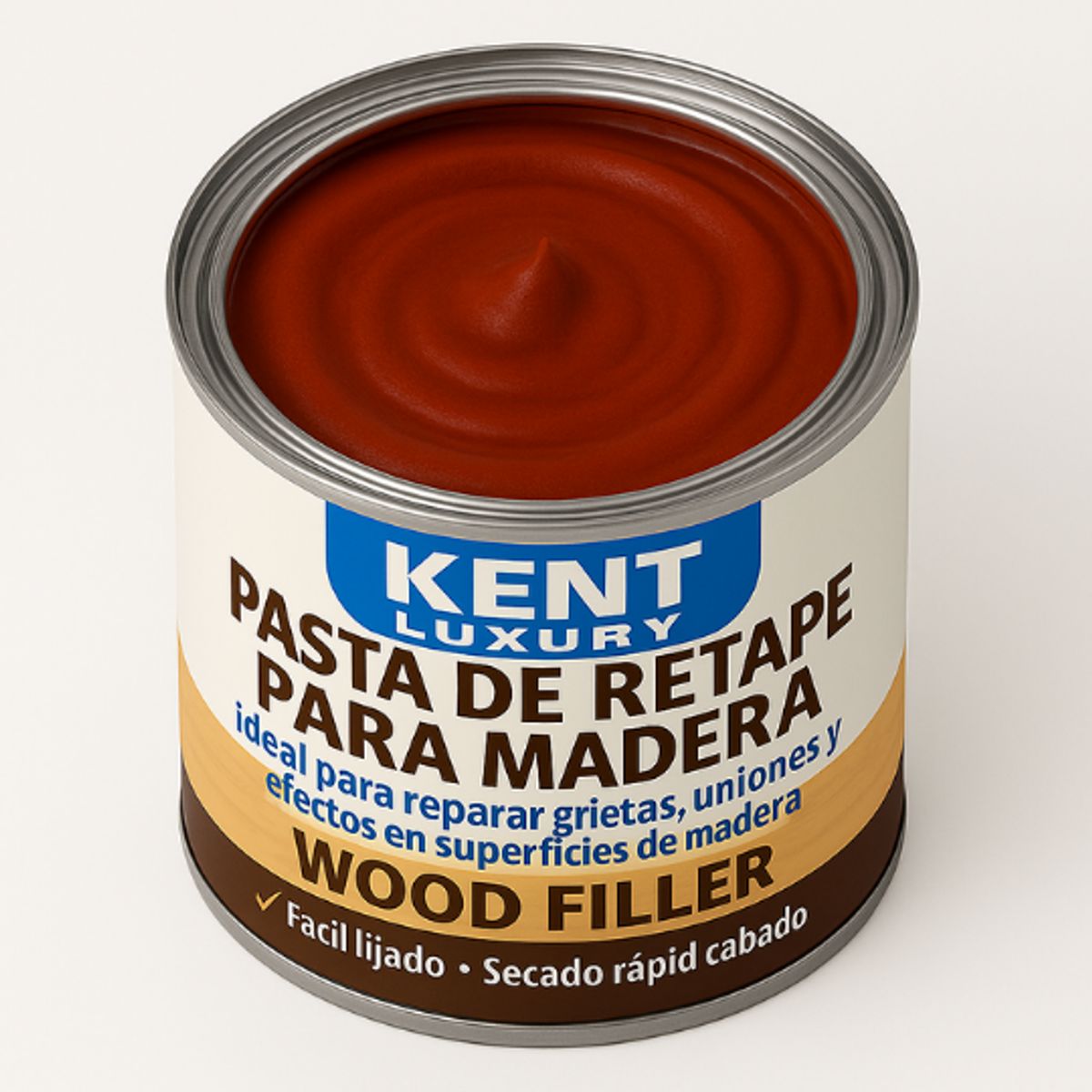 KENT - PASTA RETAPE DE MADERAS 200 GRAMOS - TONO CAOBA