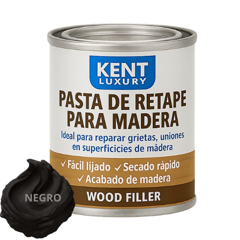 KENT - PASTA RETAPE DE MADERAS 200 GRAMOS - TONO HEGRO