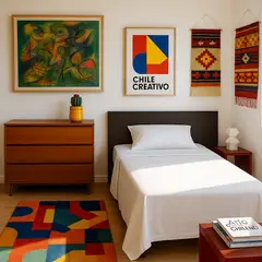 ARMONIA - Set de Sábanas 144 Hilos Blanco 1½ Plazas Económico