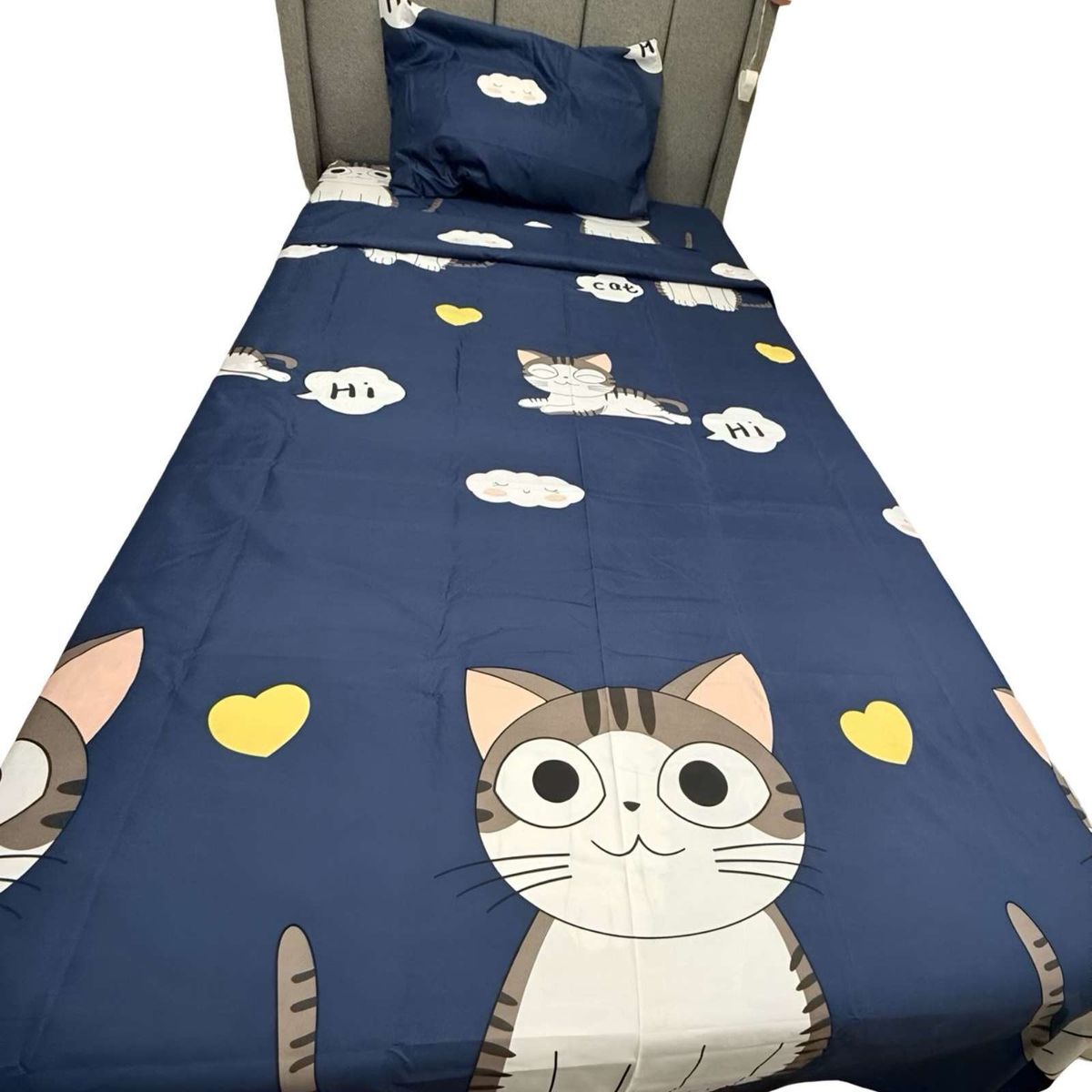 GENERICO - Juego de Sábanas niña niño infantil plaza y media Gatito