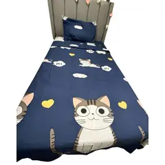 GENERICO - Juego de Sábanas niña niño infantil plaza y media Gatito