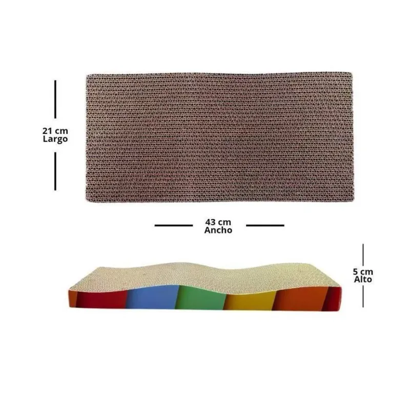 GENERICO - Rascador De Cartón Para Gatos 43x21x5cm