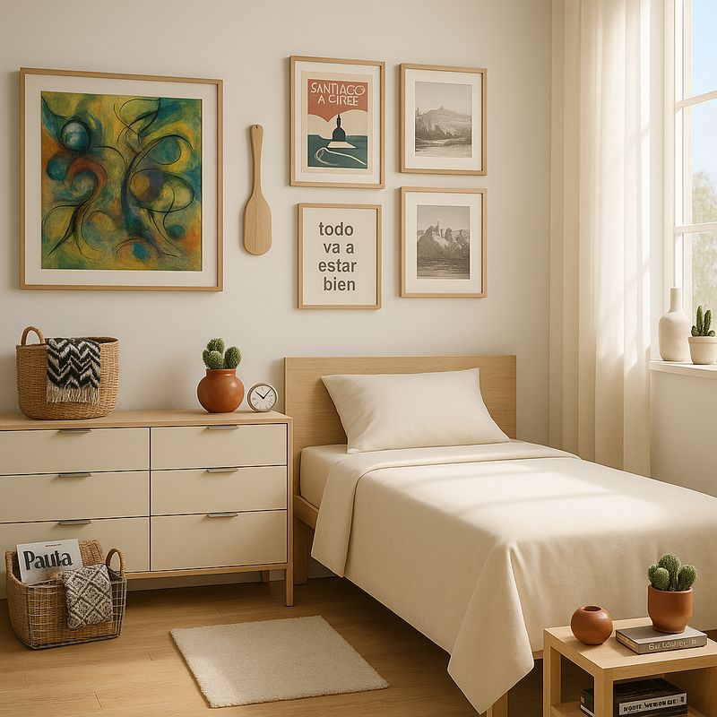 ARMONIA - Conjunto de Sábanas 144 Hilos Beige Plaza y Media Hogar