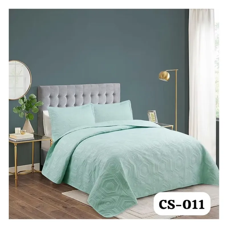 GENERICO - Cubrecama Quilt Verano King - Modelos Unicolores