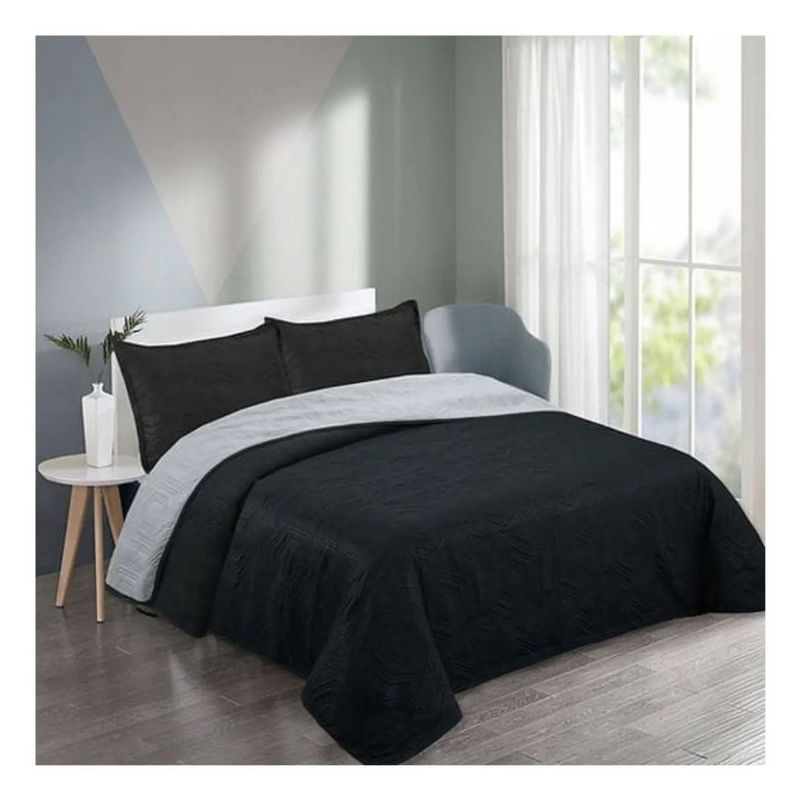 GENERICO - Cubrecama Quilt Verano King - Modelos Unicolores