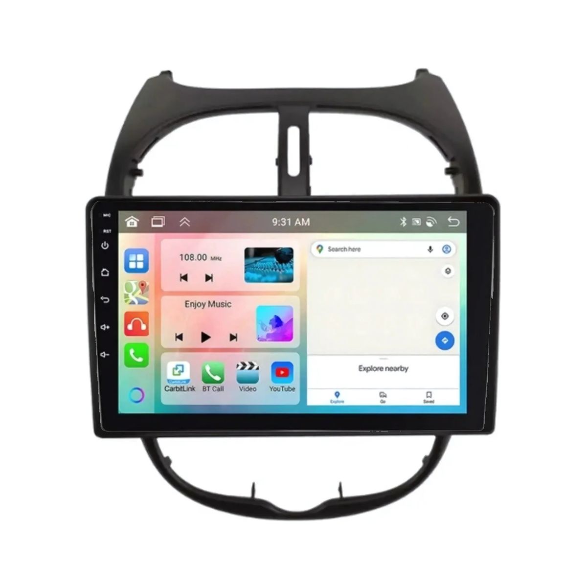 GENERICO - Radio Carplay Peuggeot 206 2002+ 9 Pulgadas 4gb+64gb