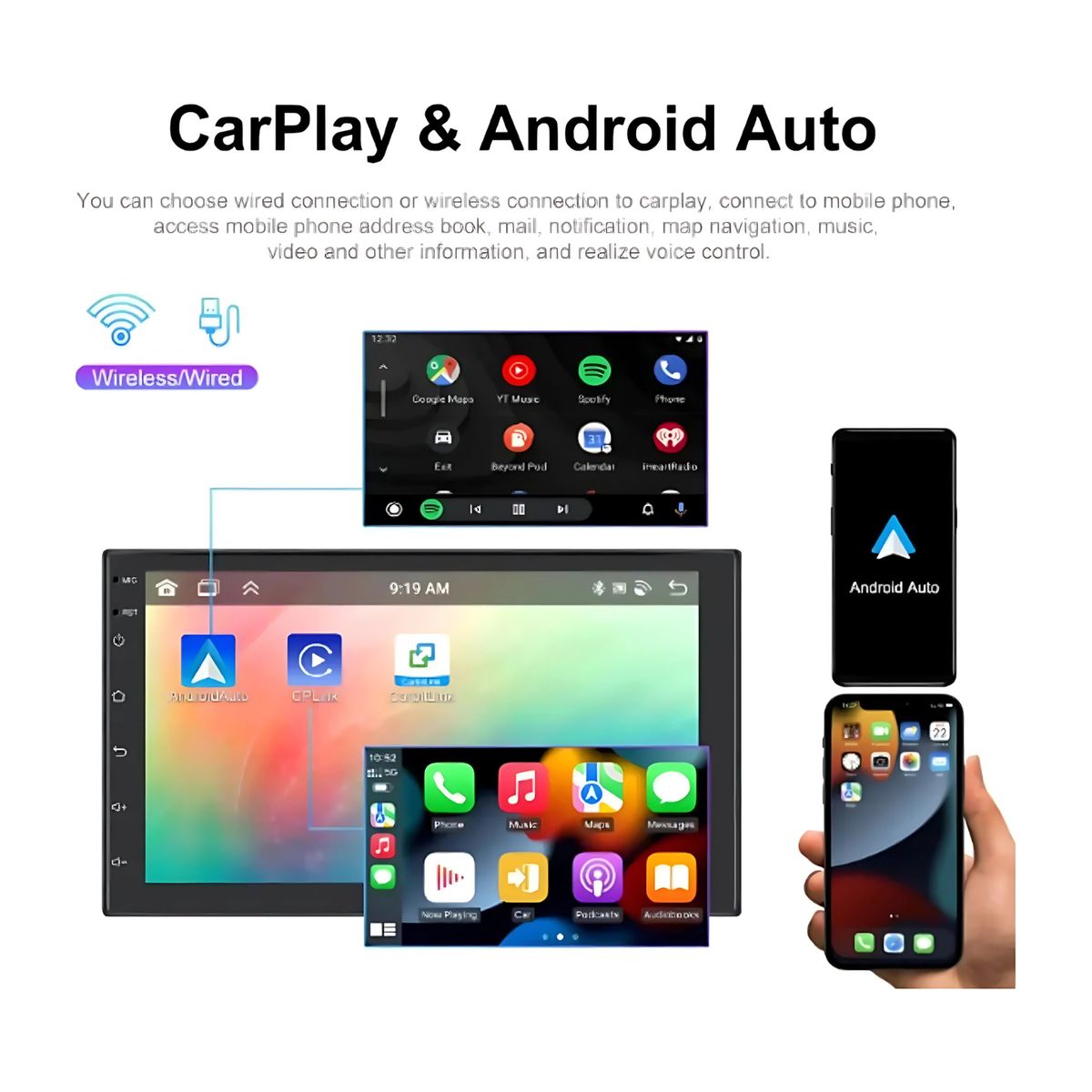 GENERICO - Radio Carplay Peuggeot 206 2002+ 9 Pulgadas 4gb+64gb