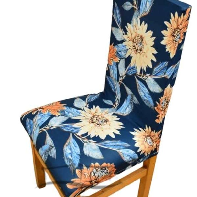GENERICO - fundas para sillas 6 unidades diseño flores elasticada