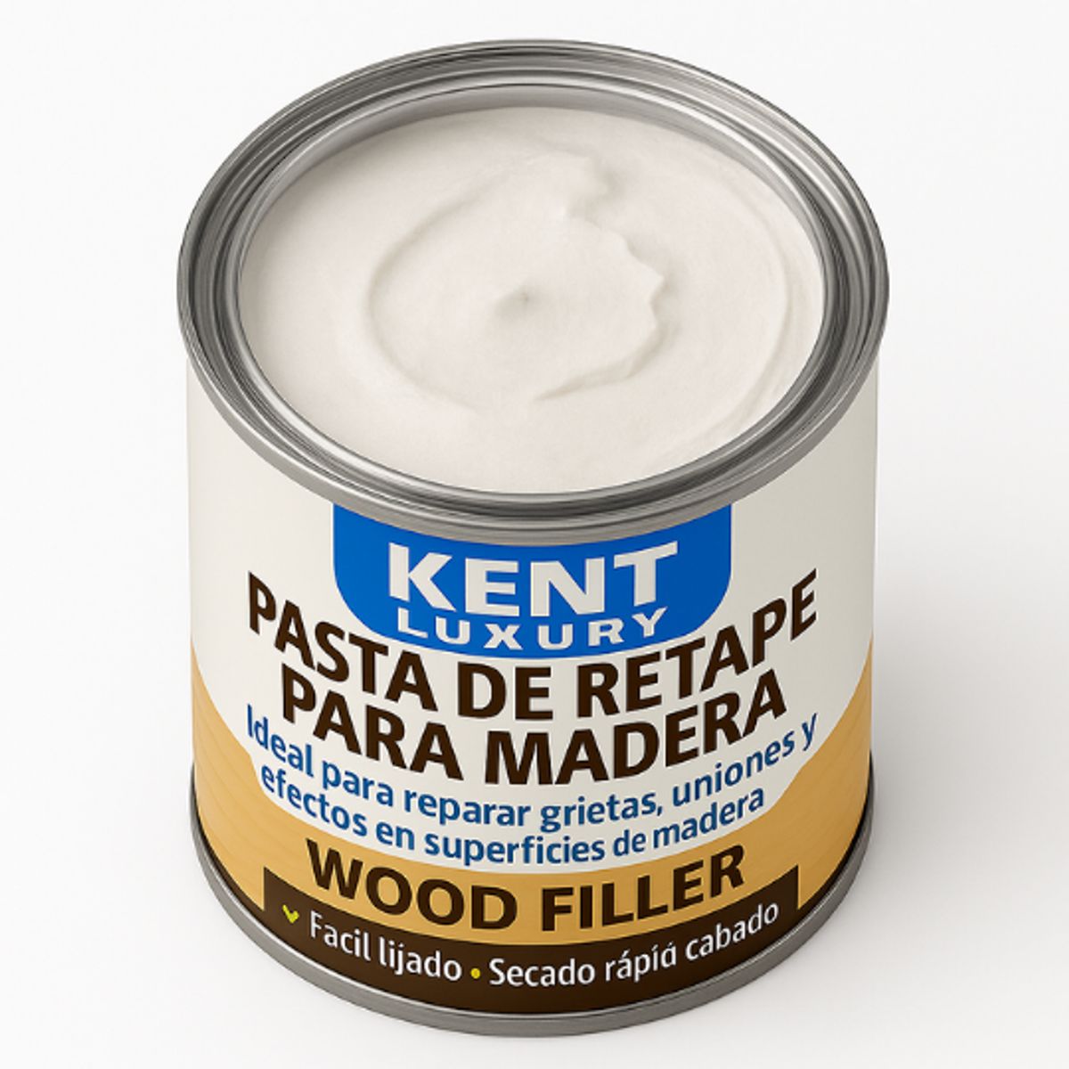 KENT - PASTA RETAPE DE MADERAS 450 GRAMOS - TONO BLANCO