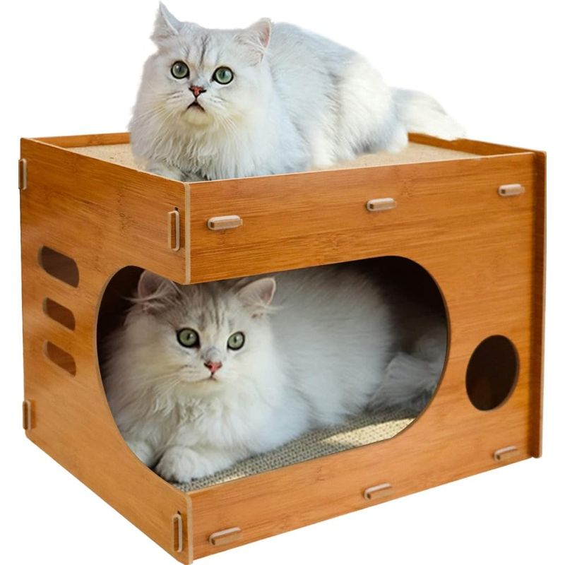 GENERICO - Rascador De Cartón Para Gatos Juguete Casa
