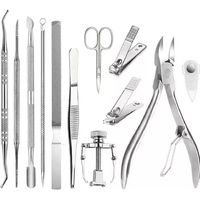 Kit 12 Pcs Herramientas Uñas Encarnadas Set Pedicura