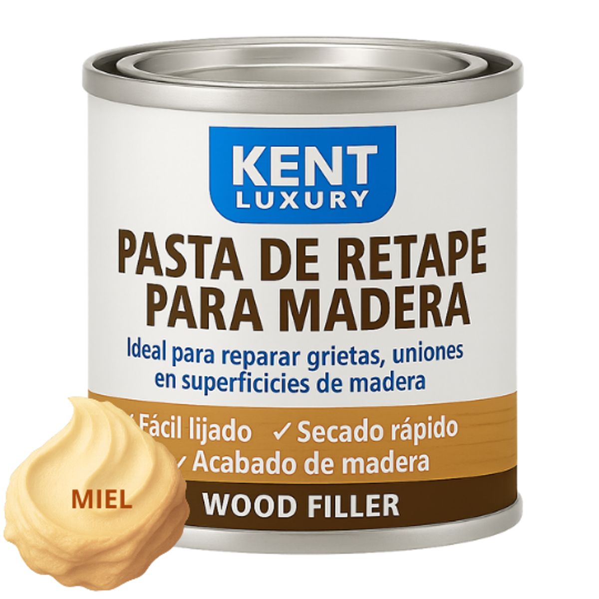 KENT - PASTA RETAPE DE MADERAS 450 GRAMOS - TONO MIEL