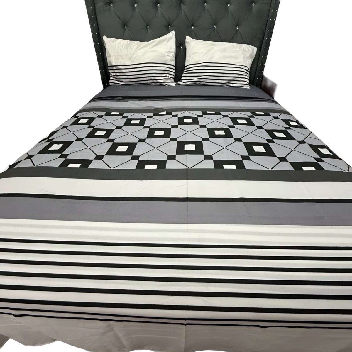 GENERICO - SABANA DE GÉNERO KING RAYAS Y CUADROS